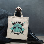 Funny besatt Knitteringsstörning Tygkasse<br><div class="desc">Utformning av akut krämbesa Knitting Disorder. En coola humor-gåva till ett vagt mamma som kärlek till sticka och skapar sak med stickande nål och garn.</div>