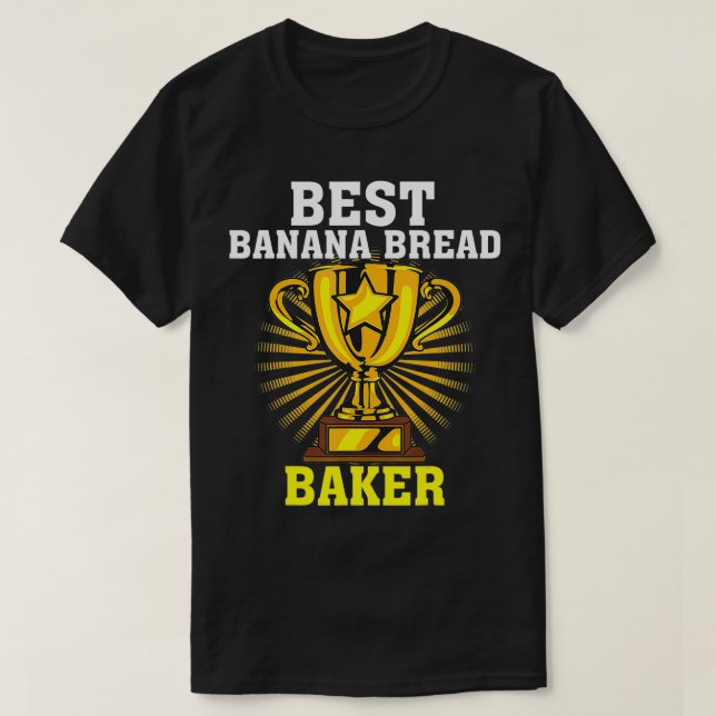 Funny Best Banana Bread Baker Cute Pastry Chef Ki T Shirt (Design framsida)