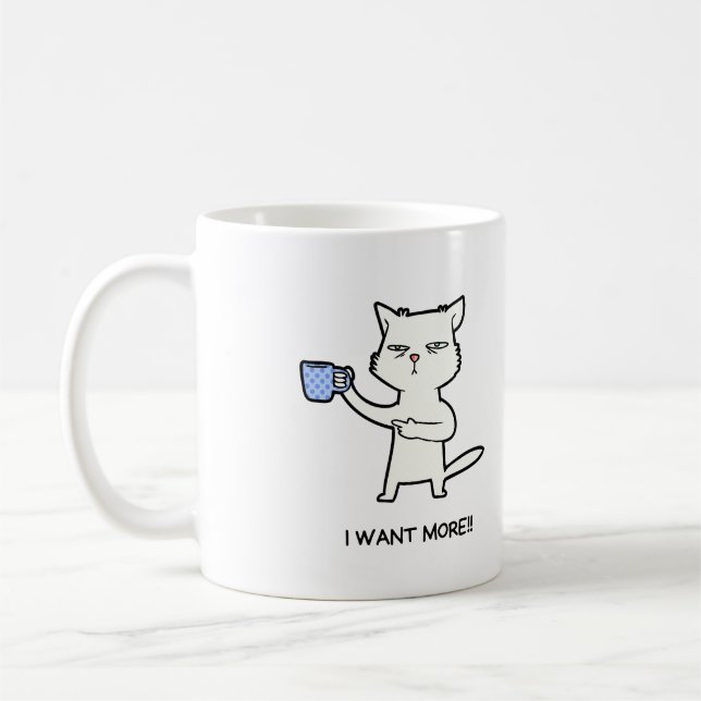 Funny Best Coffee Cat | Introverts Mugg | Pappa Mu (Vänster)