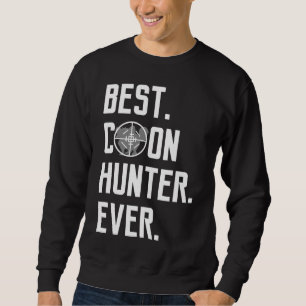 Funny Best Coon Hunter Aldriatage Raccoon Hunti Lång Ärmad Tröja