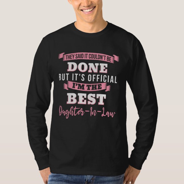 Funny Best Daughter In Law T Shirt (Framsida)