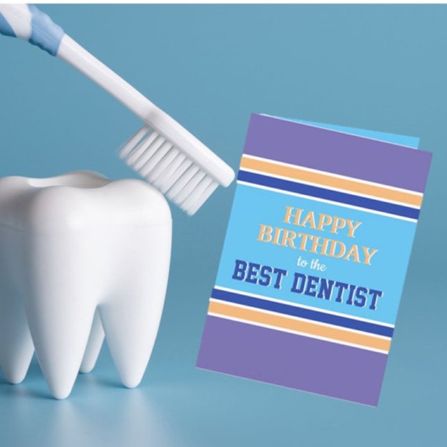 Funny Best Dentist Grattis på födelsedagen-kort Helgkort (Skapare uppladdad)