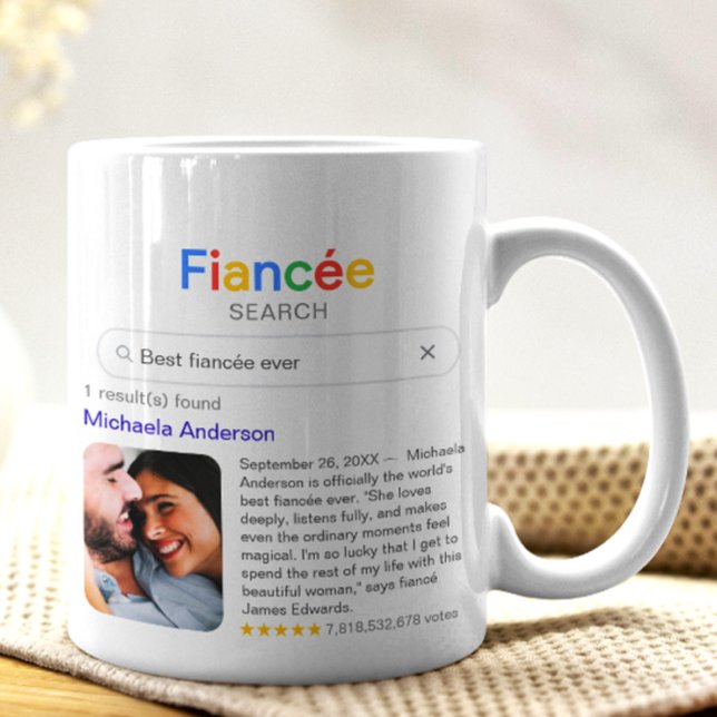 Funny Best Fiancée Ever Search Result With Photo Kaffemugg (Skapare uppladdad)