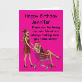 Funny Best Friends Birthday Card Kort