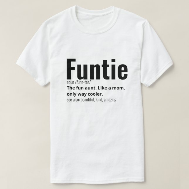 Funny Best Funtie Definition T Shirt (Design framsida)