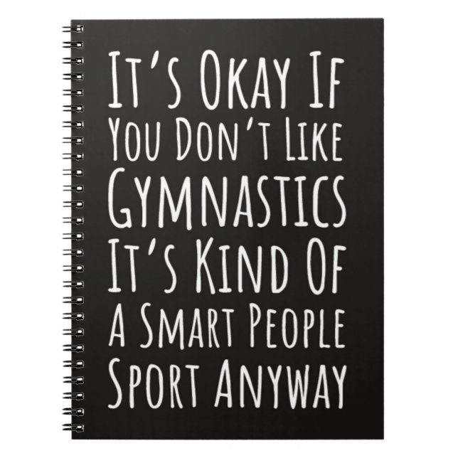 Funny Best Gifts For Gymnasts Gymnastics Sports  Anteckningsbok (Framsidan)