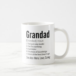 Funny Best Grandad Definition Gift for Grandfather Kaffemugg
