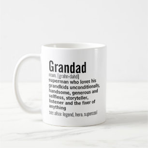 Funny Best Grandad Definition Gift for Grandfather Kaffemugg