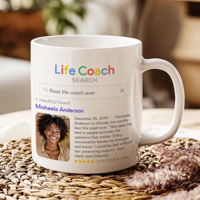 Funny Best Life Coach Ever Search Result & Photo Kaffemugg (Skapare uppladdad)