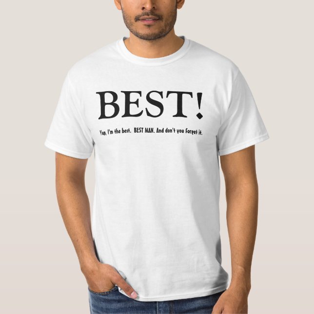 Funny Best Man Anpassade Bröllopsfest Shirt Tee (Framsida)
