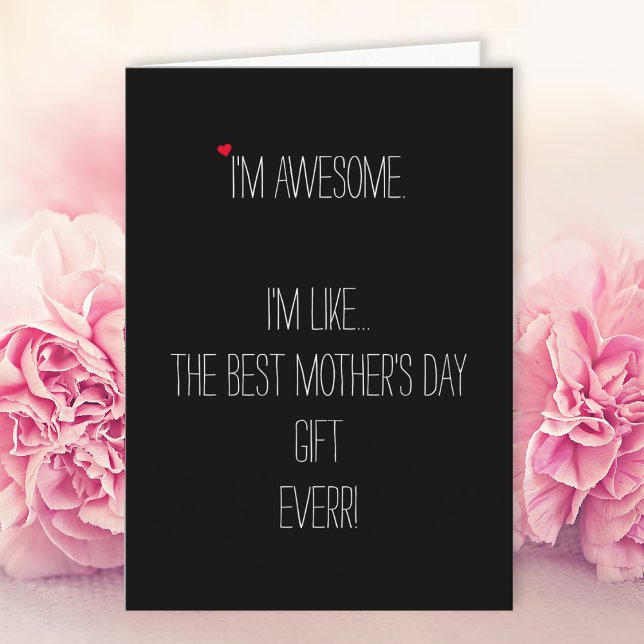 Funny Best Mors dag Gift-joke Mamma Humor Helgkort (Funny Best Mothers Day Gift Ever Mom Humor Joke Holiday Card)
