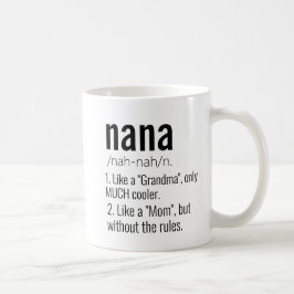 Funny Best Nana Grandad Definition för morfar Kaffemugg