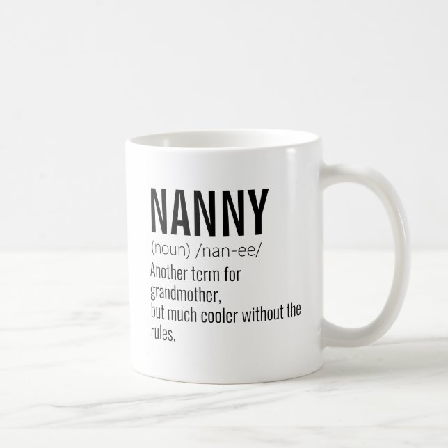 Funny Best Nana Grandad Definition för morfar Kaffemugg (Höger)