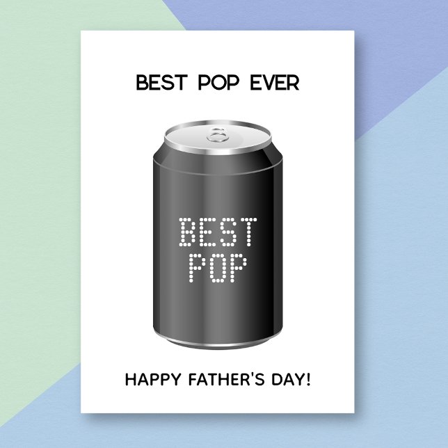 Funny Best Pop Soda Pun Fars dag Card Kort (Skapare uppladdad)