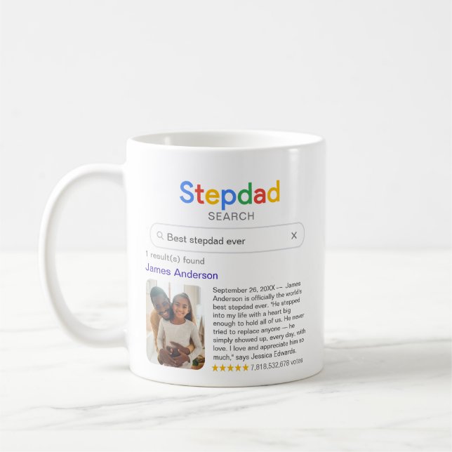 Funny Best Stepdad Ever Search Result With Photo Kaffemugg (Vänster)