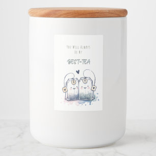 Funny Best-Tea Pun Humor Friend Grattis på födelse Mat Etikett