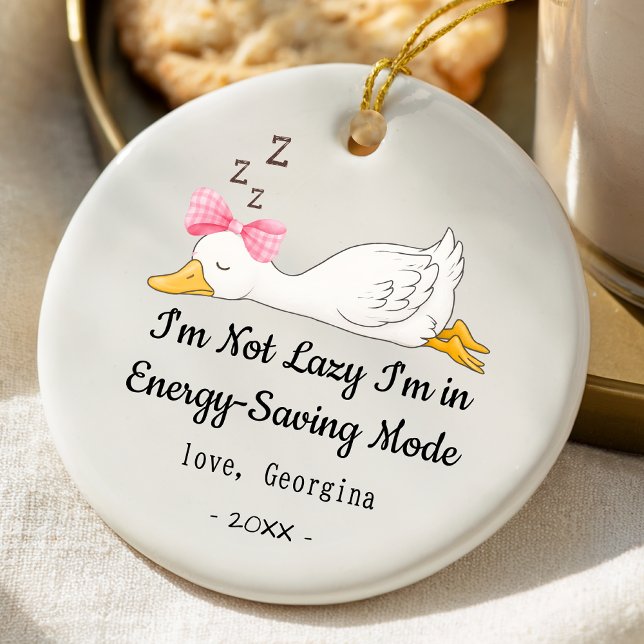 Funny bestie coworker silly goose personalized julgransprydnad keramik (Skapare uppladdad)