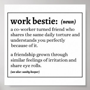 Funny Bestie-definition Poster