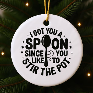 Funny Bestie Sarcastic Gift Julgransprydnad Keramik