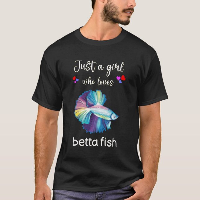 Funny Betta Fish Shirt Girls I Kärlek Betta Fish F T (Framsida)