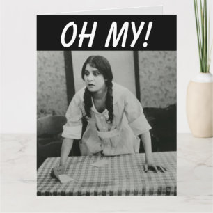 FUNNY BETTE OLDER RETRO JOKE GREETING CARD KORT