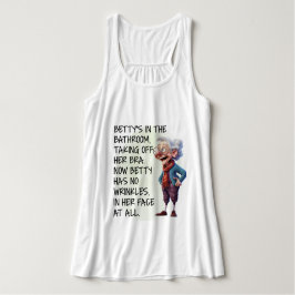 Funny Betty's in the Bathroom Linne Med Racerback