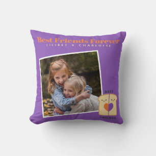 Funny BFF PHOTO COLLAGE Gift Peanutbutter Jelly Kudde