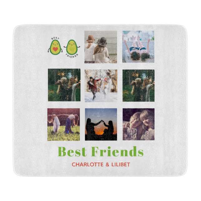 Funny BFF PHOTO COLLAGE Gift Personlig AVOCADO (Framsidan)