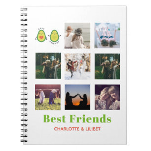 Funny BFF PHOTO COLLAGE Gift Personlig AVOCADO Anteckningsbok
