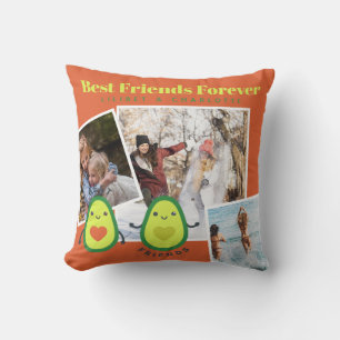Funny BFF PHOTO COLLAGE Gift Personlig AVOCADO Kudde
