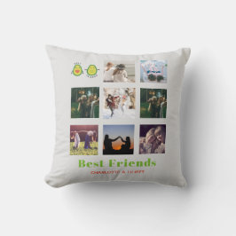 Funny BFF PHOTO COLLAGE Gift Personlig AVOCADO Kudde