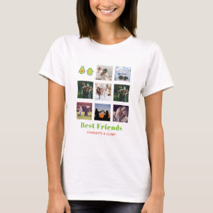 Funny BFF PHOTO COLLAGE Gift Personlig AVOCADO T Shirt