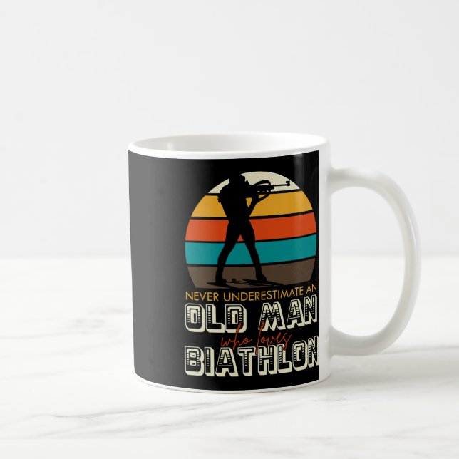Funny Biathlon Winter Ski Skiing Roligt Älskare 6 Kaffemugg (Höger)