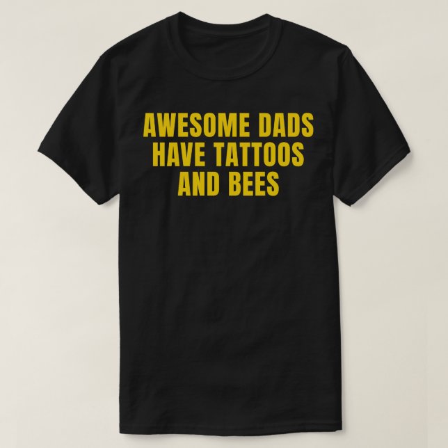 Funny bibiodling Pappa Tattoos T Shirt (Design framsida)