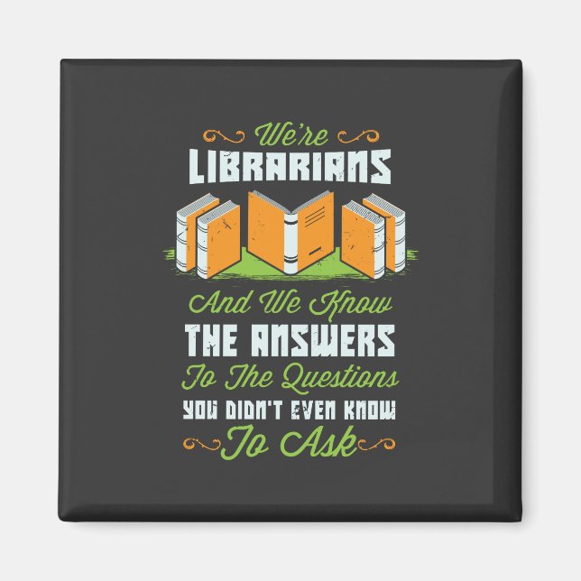 Funny bibliotekarie magnet (Framsidan)