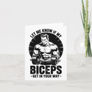 Funny Biceps Fitness Bodybuilding Weight Lyft Kort