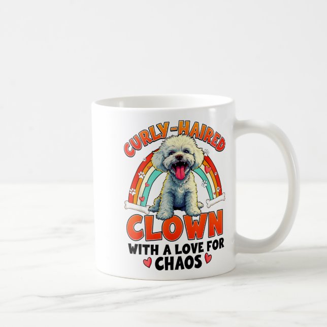 Funny Bichon Frise Design For Dog Lover  Kaffemugg (Höger)