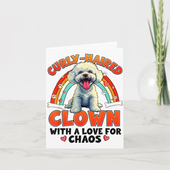 Funny Bichon Frise Design For Dog Lover  Kort (Framsida)