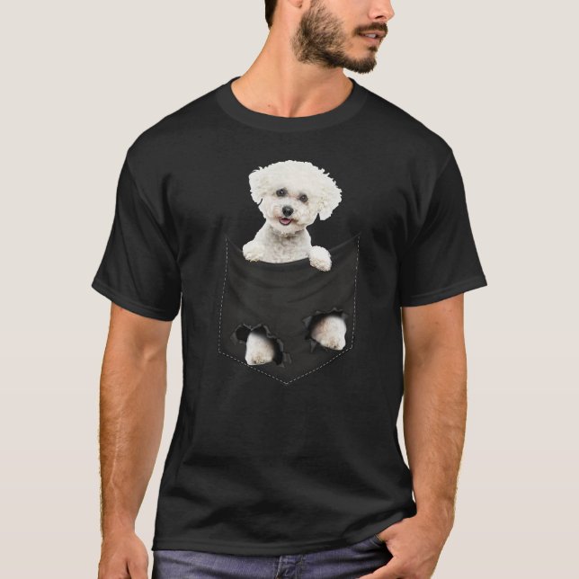 Funny Bichon Frisé in Your Pocket for Bichon Frise T Shirt (Framsida)