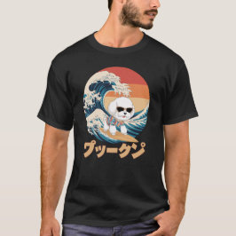 Funny Bichon Frise Japanska Kanagawa Wave Hund T Shirt