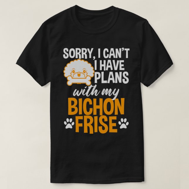Funny Bichon Frise Tee for Hundägare Walkers eller (Design framsida)