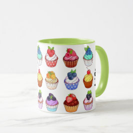 Funny bicolour cupcake coffee mug mugg