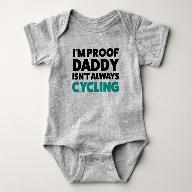 Funny Bicycle Cycling Jersey Bodykostym för Baby T Shirt (Framsida)