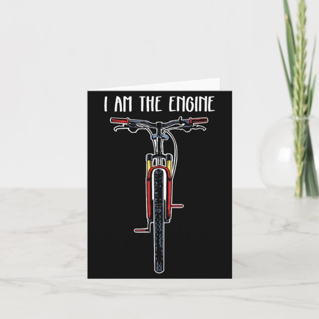 Funny Bicycle I Am The Engine  Kort (Framsida)