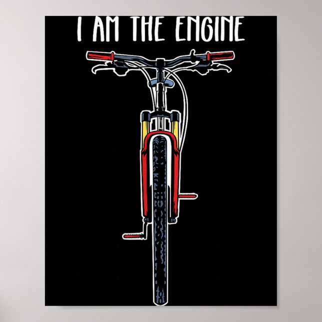 Funny Bicycle I Am The Engine  Poster (Framsidan)