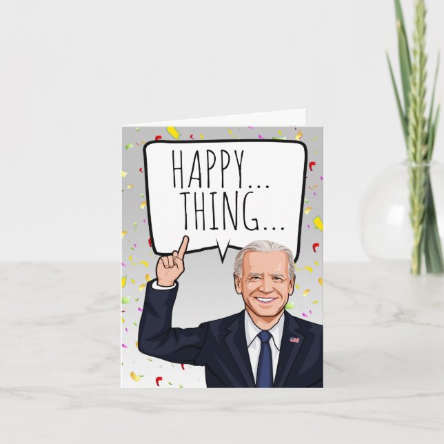 Funny Biden Birthday: Lycklig Sak Kort (Framsida)