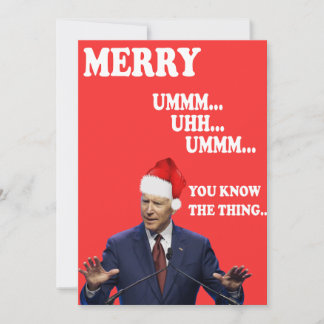 Funny Biden God jul Julafton Gift Julkort