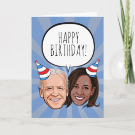Funny Biden Harris Birthday Kort