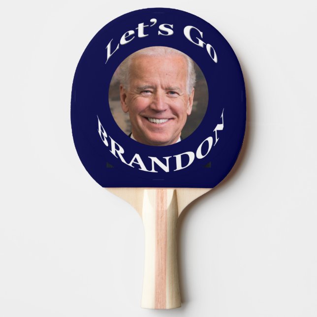 Funny Biden Låt oss Go Brandon Pingisracket (Framsidan)