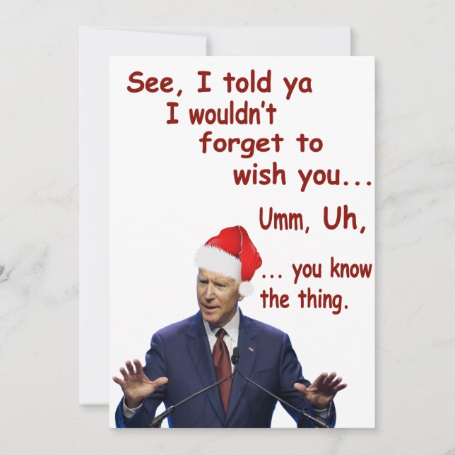 Funny Biden Merry Christmas Xmas Gift Julkort (Framsida)